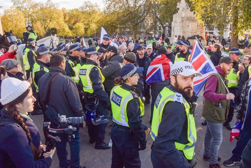 Manifestación de extrema derecha en Londres