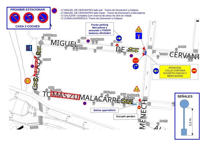 Afección en la calle Tomás Zumalacárregui.