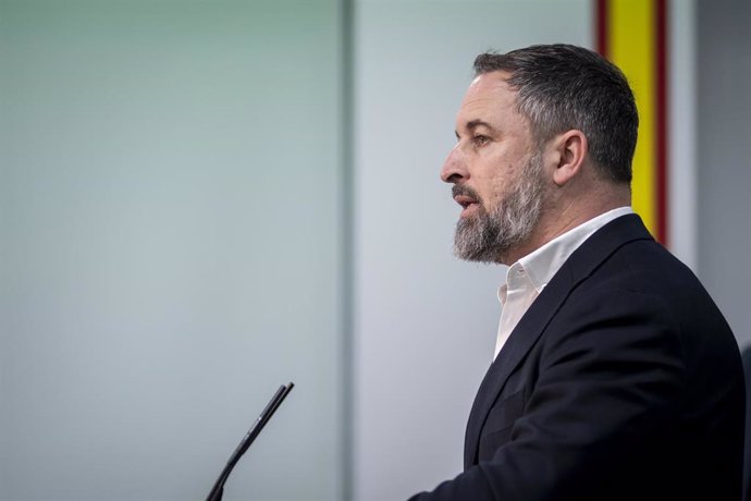 El presidente de Vox, Santiago Abascal.