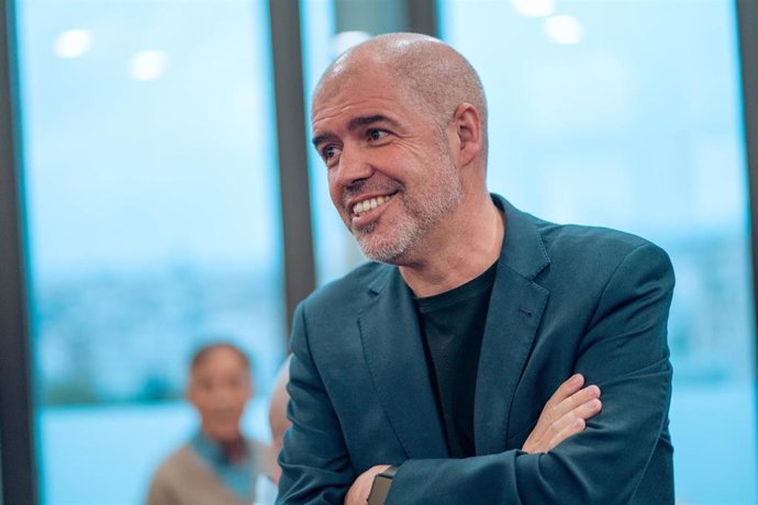 El secretario general de Comisiones Obreras, Unai Sordo, durante la presentación del libro 'Aquello que dábamos por bueno', de Nacho Cardero, en el Círculo de Bellas Artes, a 23 de octubre de 2023, en Madrid (España).