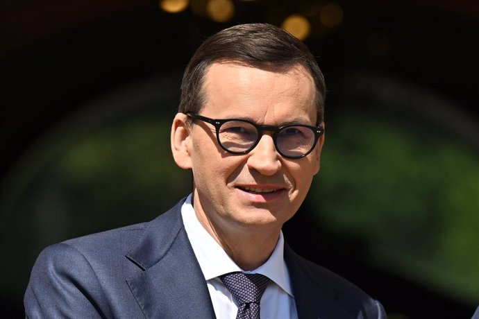 Archivo - 26 June 2023, Slovakia, Bratislava: Prime Minister of Poland Mateusz Morawiecki arrives to attend the Visegrad Group's Prime Ministers meeting at the end of the Slovak Presidency of the Group. Photo: ?álek Václav/CTK/dpa