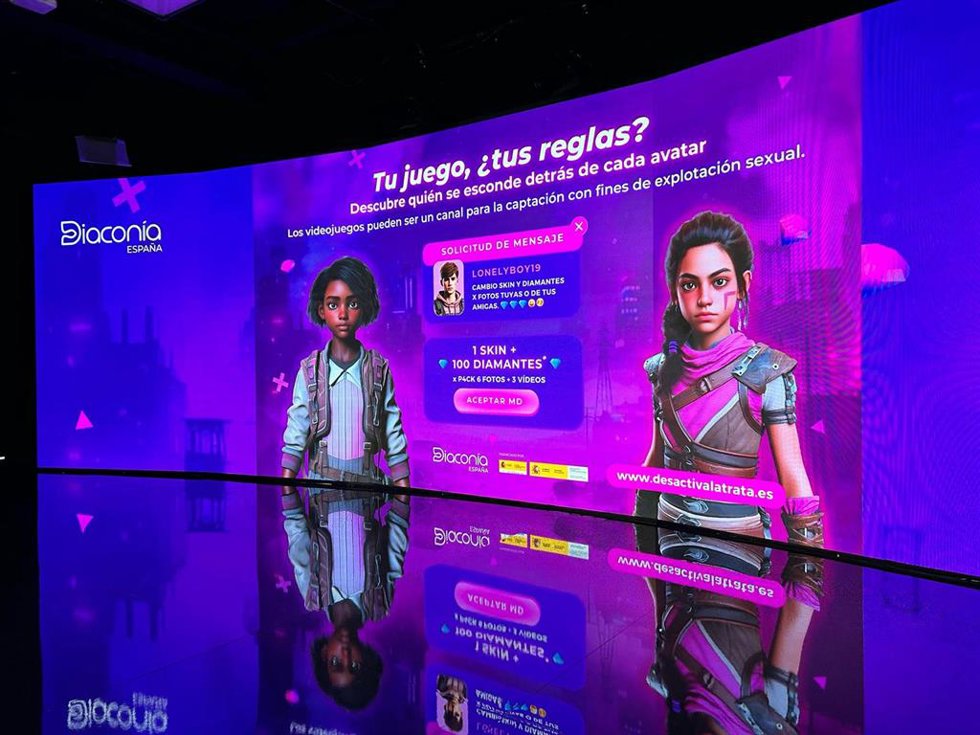 La ONG Diaconía España presenta la campaña sobre videojuegos y la captación para la trata de personas'Tu juego, ¿tus reglas?'