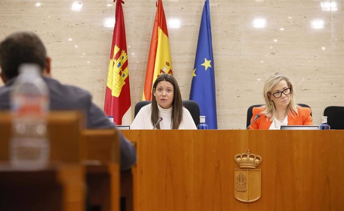 La consejera de Bienestar Social, Bárbara García Torijano, en las Cortes.