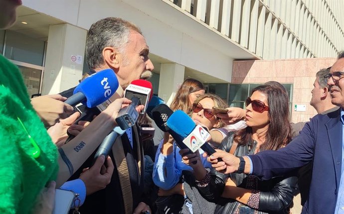 El abogado Marcos García Montes en los juzgados de Málaga.