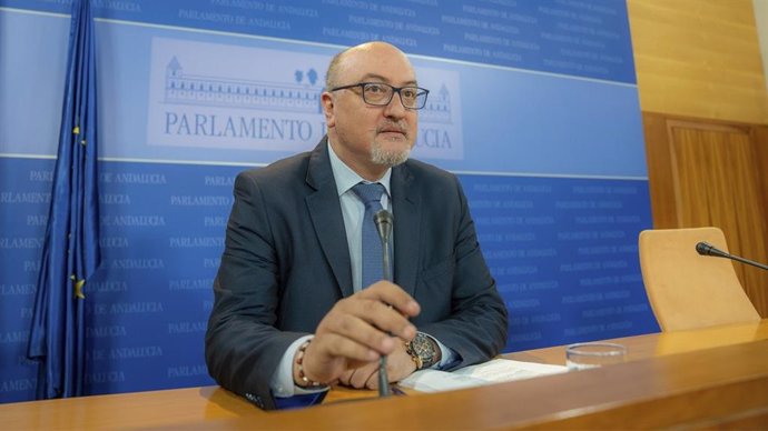 El portavoz adjunto de Vox en el Parlamento andaluz, Ricardo López Olea, en una foto de archivo.