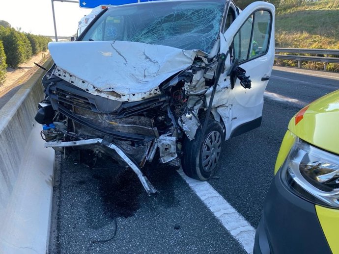 Así ha quedado uno de los vehículos accidentados