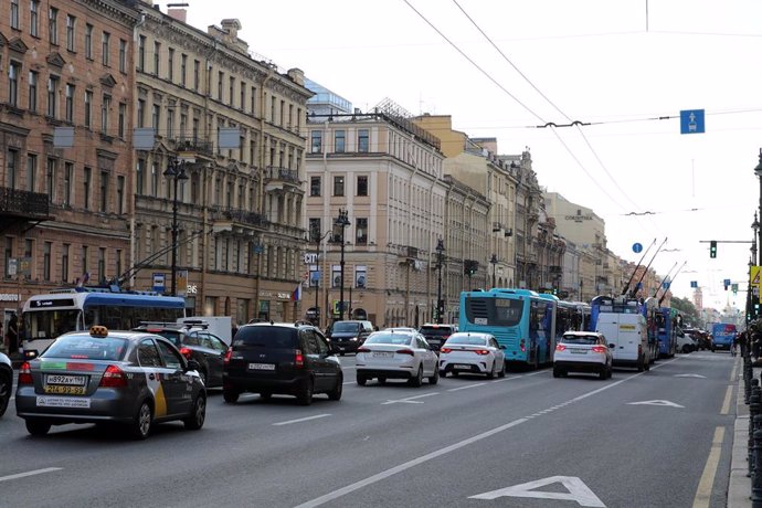 Archivo - Una calle en San Petersburgo (Rusia)