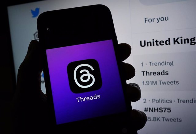 Archivo - 06 July 2023, United Kingdom, London: An Apple iPhone screen with the Threads app logo. The Twitter copy of the Facebook company Meta already has more than ten million users after a short time. Photo: Yui Mok/PA Wire/dpa
