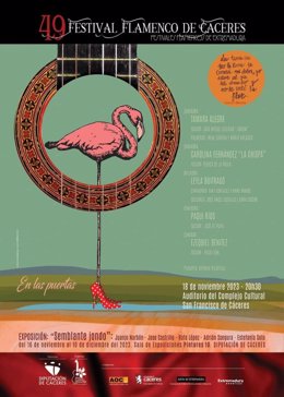 Cartel de la 49 edición del Festival Flamenco de Cáceres