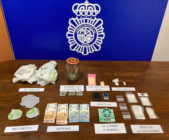 Drogas incautadas por la Policía Nacional.