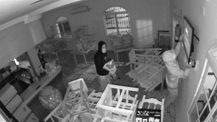 Los dos detenidos por diversos robos cometidos.