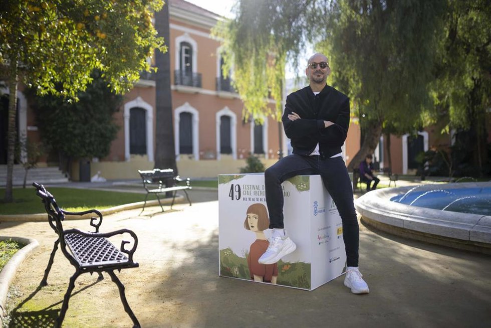 El director argentino Juan Sebastián Torales en el Festival de Huelva.