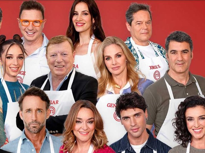 Genoveva Casanova y sus compañeros en 'Masterchef Celebrity 8'
