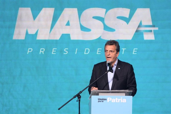 El candidato peronista de la coalición Unión por la Patria, Sergio Massa