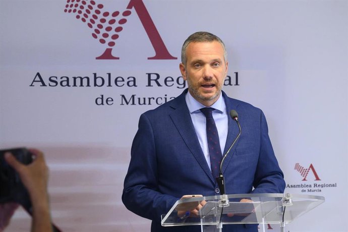 Archivo - El portavoz del PP en la Asamblea Regional, Joaquín Segado