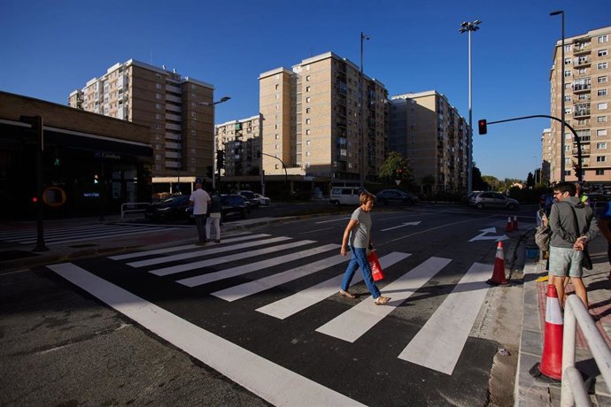 Paseo de peatones en San Jorge.
