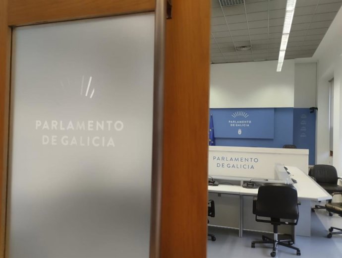 Sala del Parlamento de Galicia donde se celebran las ruedas de prensa