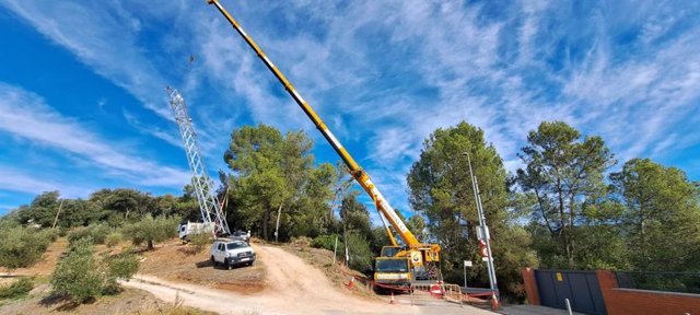 Imatge de les obres de reparació