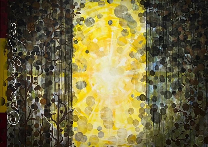 Laura Kasamayor expone en el Ateneo un avance de su colección Haikun & 17 Sdgs paintings desde la crítica social