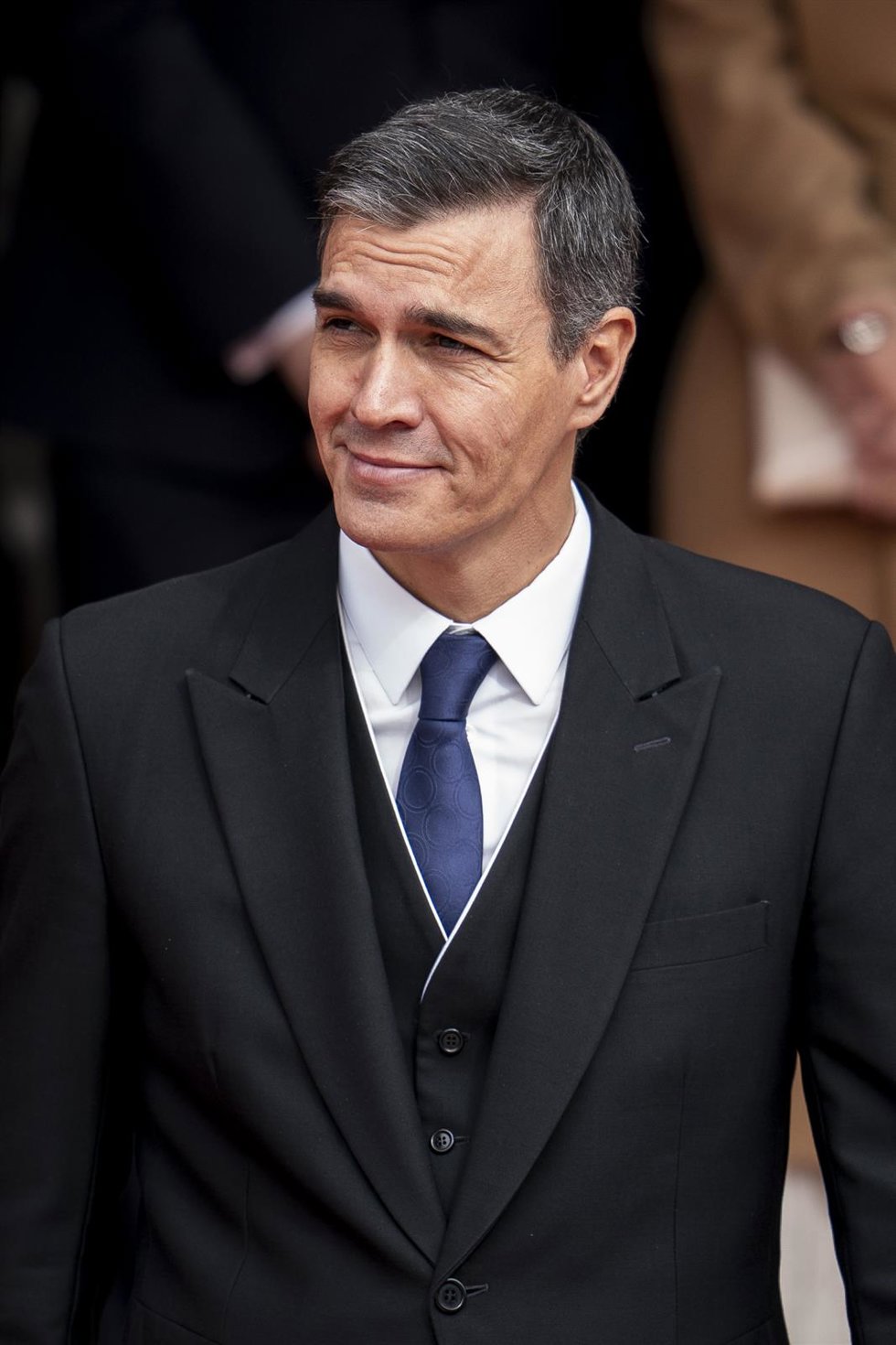 El presidente del Gobierno en funciones, Pedro Sánchez, en la tribuna del acto de jura de la Constitución ante las Cortes Generales, en el Congreso de los Diputados, a 31 de octubre de 2023, en Madrid (España). La Princesa Leonor jura hoy la Constitució