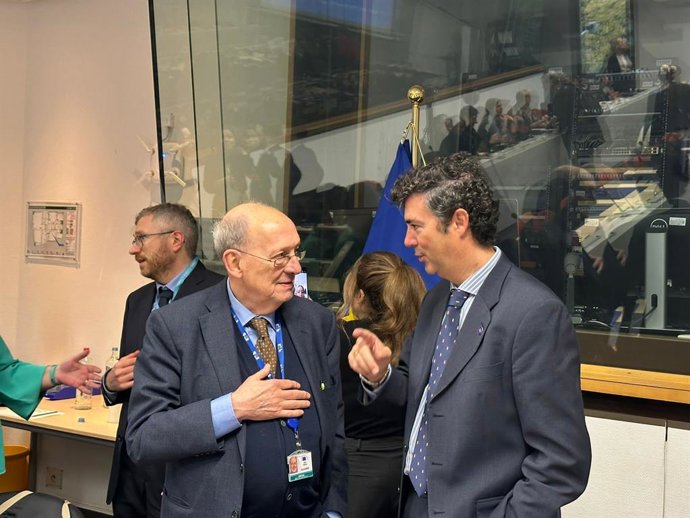 El director general de Movilidad y Transportes, Cristóbal Maza, en el Foro del Corredor Atlántico que organiza la Comisión Europea en Bruselas