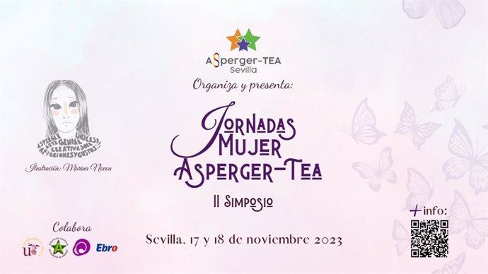 Cartel anunciador de las Jornadas Mujer Asperger-TEA