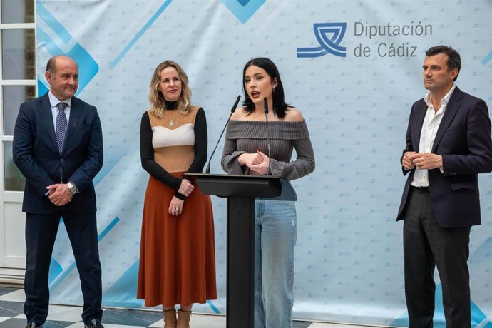 Lupe Mateo en la presentación en Diputación de la película 'El amor de Andrea'.