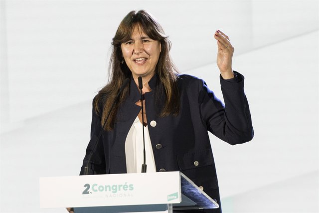 Archivo - La nueva presidenta de Junts, Laura Borràs, en el congreso que el partido celebra en Argelès-sur-Mer (Francia)