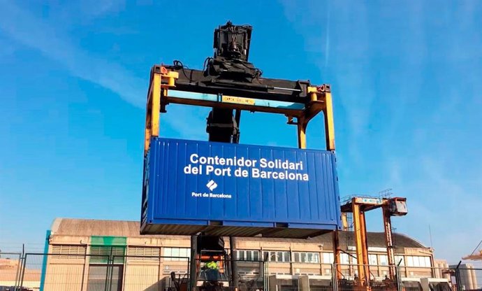 El Contenidor Solidari del Puerto de Barcelona.