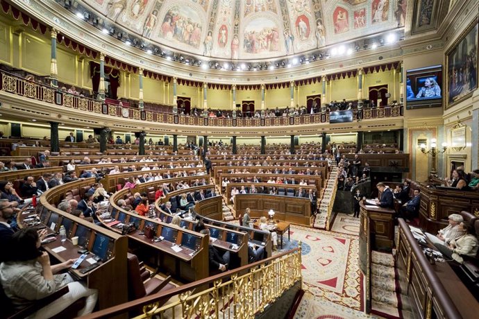 Archivo - Vista del Hemiciclo del Congreso de los Diputados durante la primera sesión del debate de investidura del líder del PP, en el Congreso de los Diputados, a 26 de septiembre de 2023, en Madrid (España). El presidente del PP, Alberto Núñez Feijóo