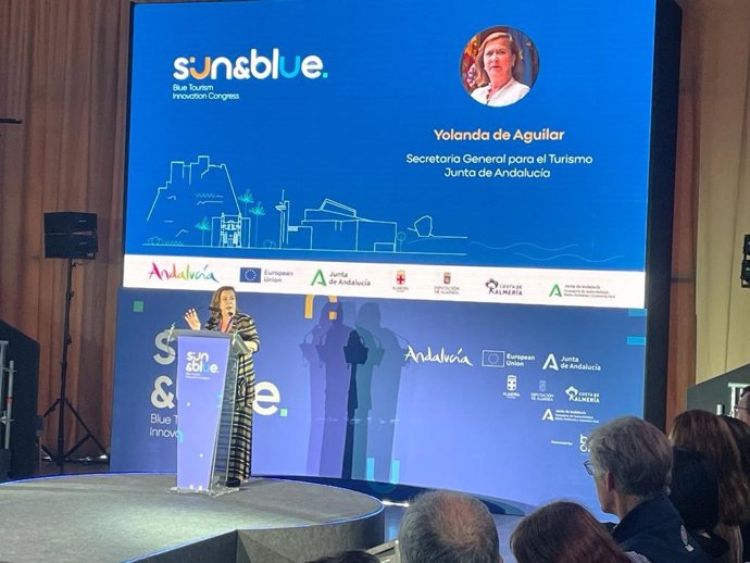 La secretaria general para el Turismo de la Junta de Andalucía, Yolanda de Aguilar, en el Congreso Sun&Blue.