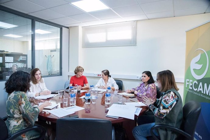 La consejera de Bienestar Social, Igualdad, Juventud, Infancia y Familias del Gobierno de Canarias, Candelaria Delgado, se reúne con la presidenta de la Fecam, María Concepción Brito