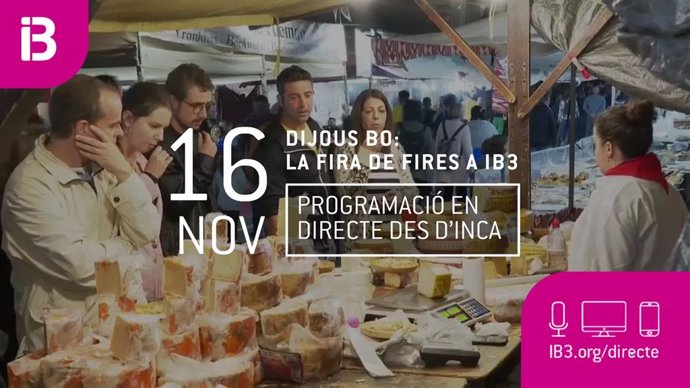 IB3 ofrece programación en directo del 'Dijous Bo d'Inca'