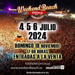 Cartel anunciador de las fechas de celebración del festival.