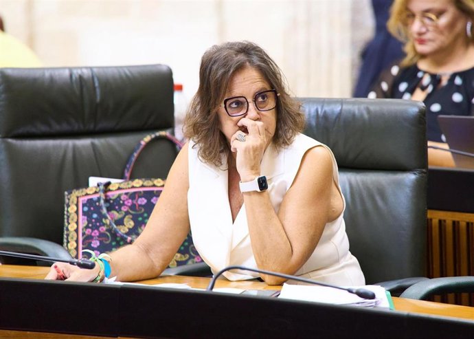 Archivo - La consejera de Salud y Consumo, Catalina García, en el Pleno del Parlamento andaluz, en foto de archivo.