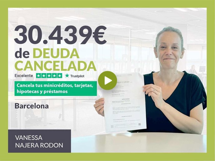 Exonerada con Repara tu Deuda por la Ley de Segunda Oportunidad.