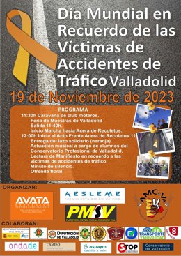 Acto central el domingo en Valladolid por el Día Mundial en Recuerdo de las Víctimas de Accidentes de Tráfico.