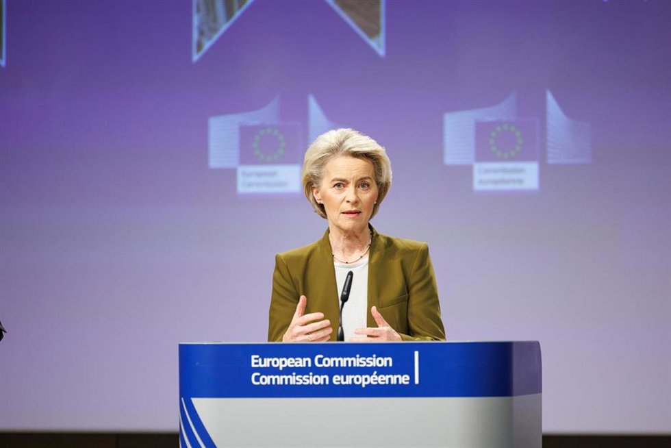 La presidenta de la Comisión Europea, Ursula von der Leyen