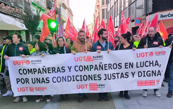 Manifestación de los trabajadores de Logística en Guadalajara