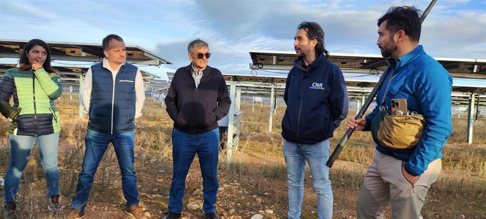 Técnicos del Gobierno de Chile visitan la Comunidad de Regantes Lasesa, en los Monegros.