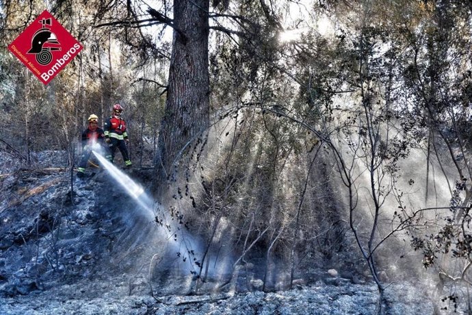 Incendio forestal de Rfol d'Almúnia (Alicante)