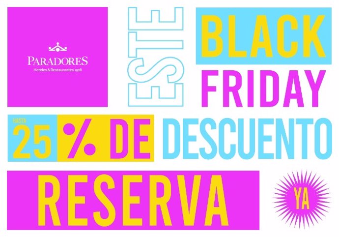 Paradores lanza descuentos de hasta el 25% para el 'Black Friday'.