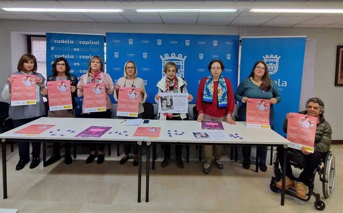 Imagen de la presentación de los actos conmemorativos del 25N en Tudela