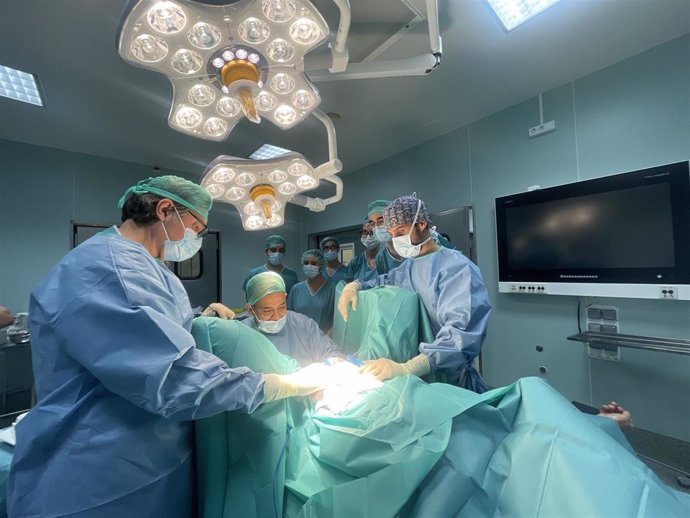 Los doctores Francisco Javier Giráldez, Augusto Wong y José Luis Marenco durante la intervención del taller organizado por el Hospital Quirónsalud Infanta Luisa.