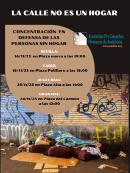 Cartel del Día de las Personas Sin Hogar.