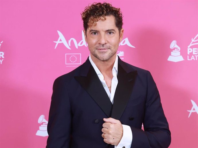 David Bisbal posa en la alfombra roja de la Gala 'Person of the year' de los Latin Grammy.