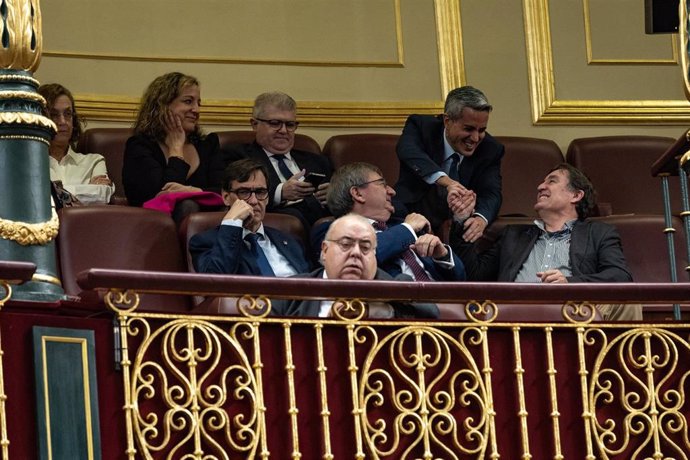 Pablo Zuloaga en el Congreso, en la sesión de investidura de Pedro Sánchez como presidente del Gobierno