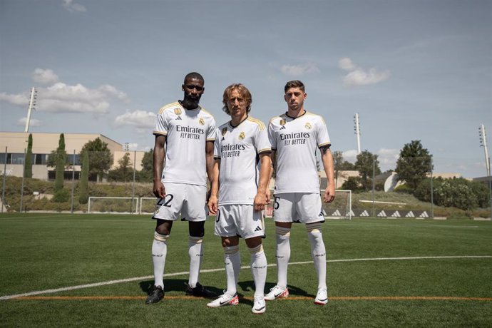 Archivo - Antonio Rüdiger, Luka Modric y Fede Valverde, protagonistas de la nueva campaña de Cantabria Labs para proteger la salud de la piel.