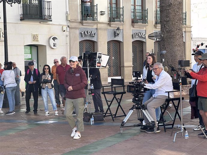 Tosca Musk graba en Nerja una nueva película romántica.