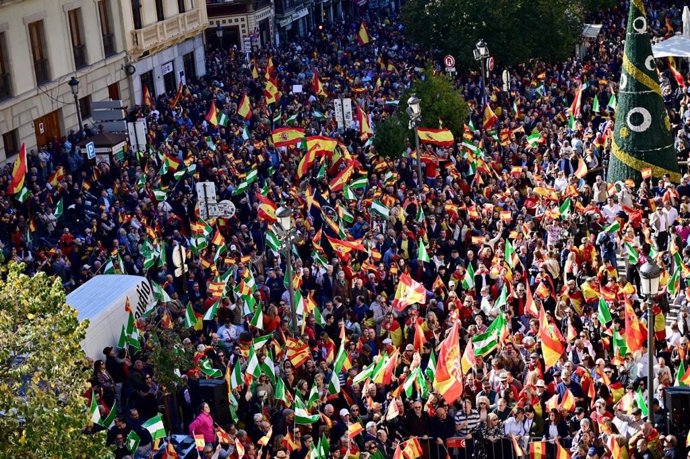 Manifestación en Plaza Nueva contra la amnistía el pasado domingo